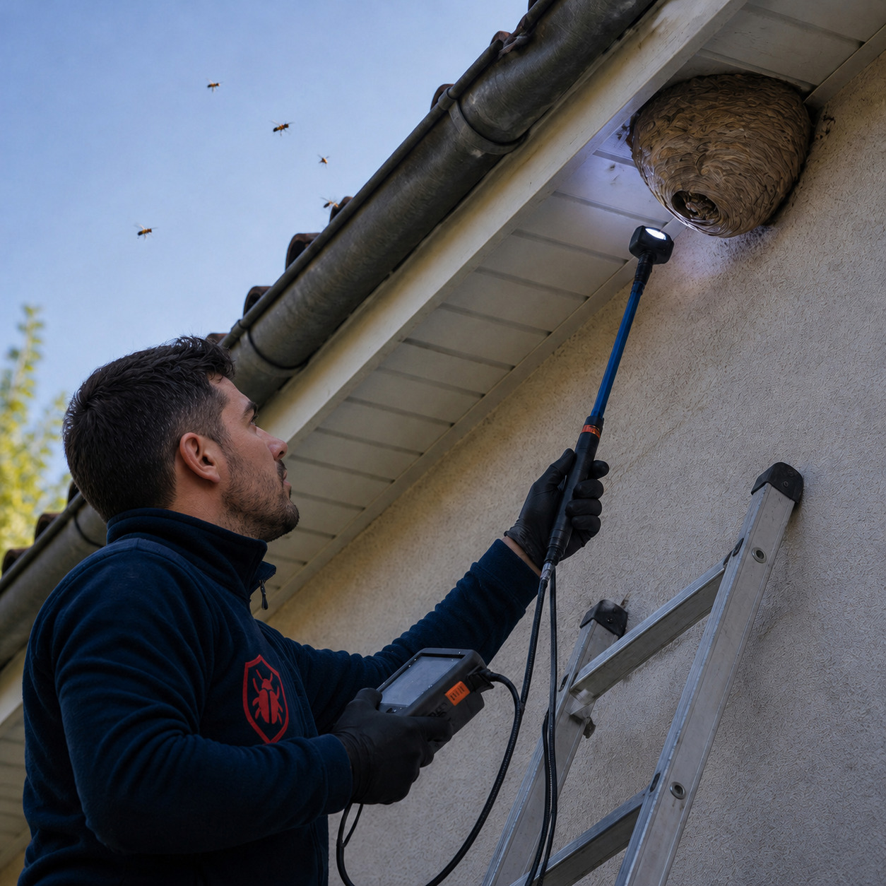 Inspection détaillée nid frelons